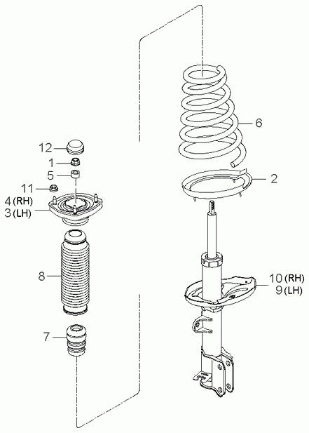 KIA 55320-2E000 - Тампон на макферсън vvparts.bg