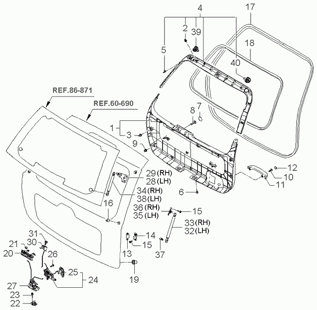 KIA 81780-1F010 - Газов амортисьор, багажно / товарно пространство vvparts.bg