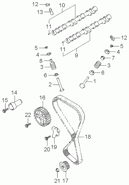 Hyundai 24312 38220 - Ангренажен ремък vvparts.bg