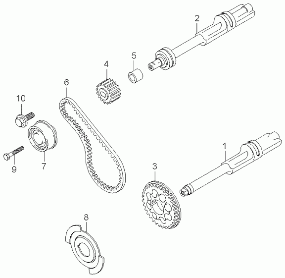 Mitsubishi 23357-38001 - Обтяжна ролка, ангренаж vvparts.bg