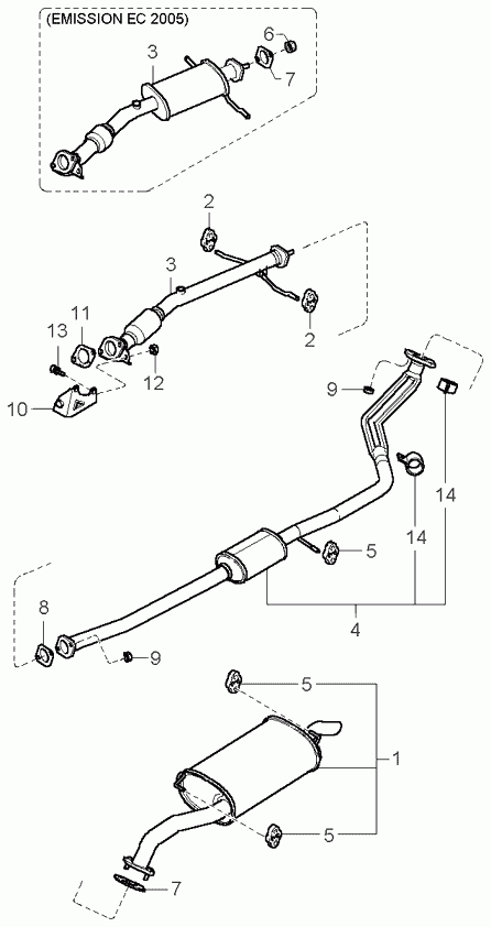 KIA 0 K054 13 483A - Уплътнение, изпускателни тръби vvparts.bg