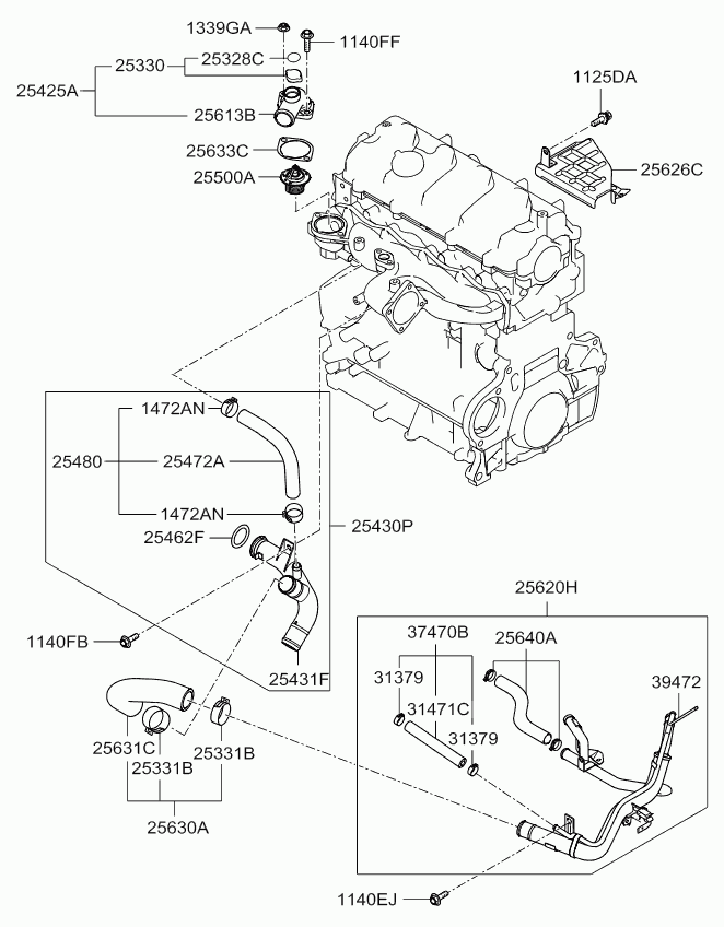 Hyundai 253302E100 - Капачка, радиатор vvparts.bg