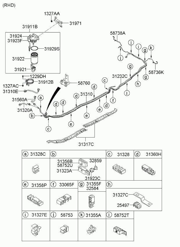 Hyundai 319112G501 - Горивен филтър vvparts.bg