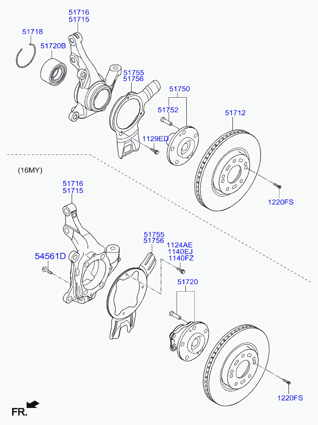 Hyundai 517123K160 - Спирачен диск vvparts.bg