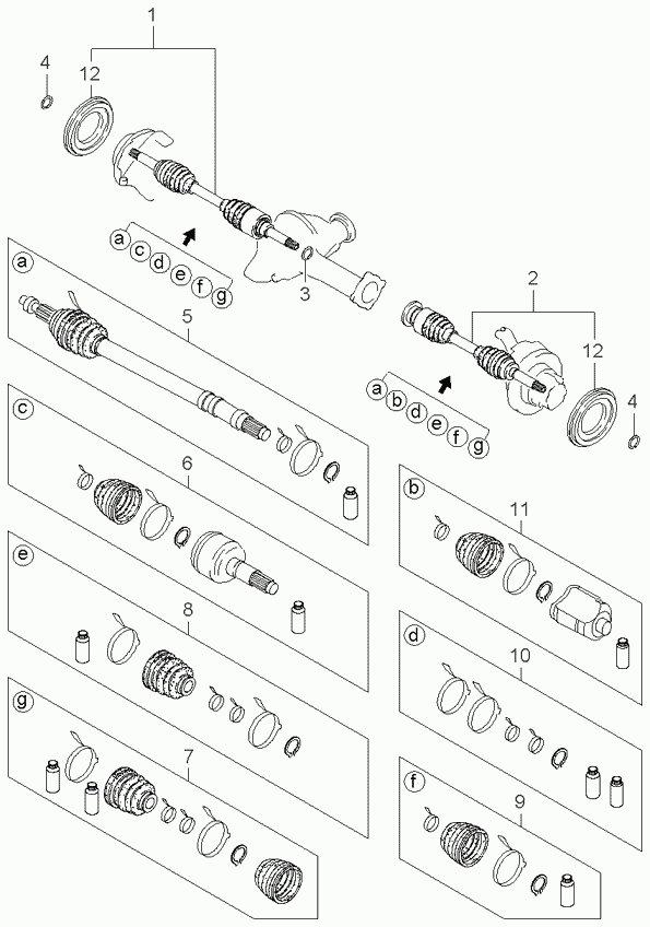 KIA 0K012-22-530 - Маншон, полуоска vvparts.bg