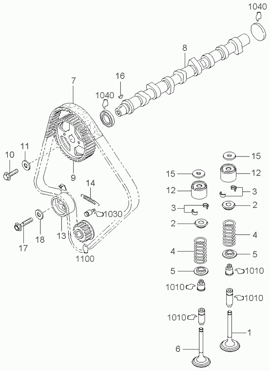 Suzuki 0K05412205 - Ангренажен ремък vvparts.bg