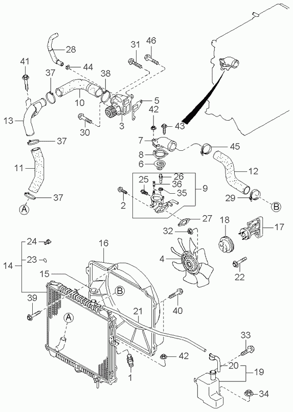 KIA 0K04R-15-010 - Водна помпа vvparts.bg