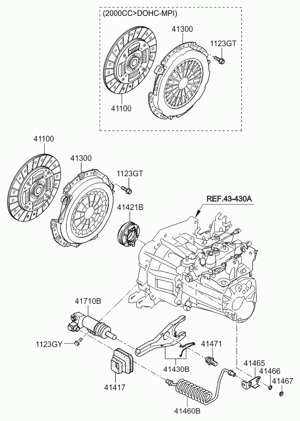 Hyundai 41300-23136 - Притискателен диск vvparts.bg