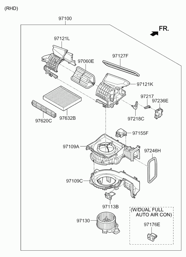 Hyundai 97133D4000 - Филтър купе (поленов филтър) vvparts.bg