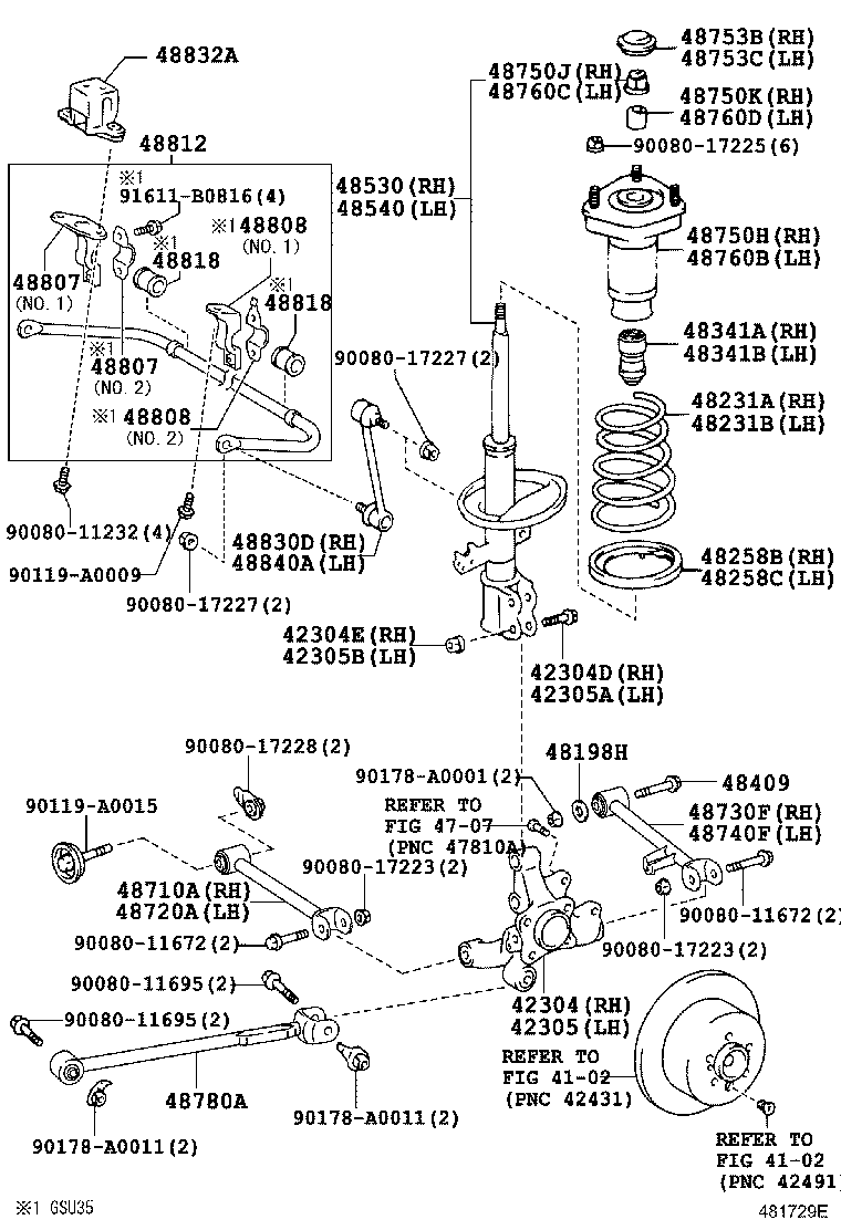 LEXUS 48760-0E010 - Тампон на макферсън vvparts.bg