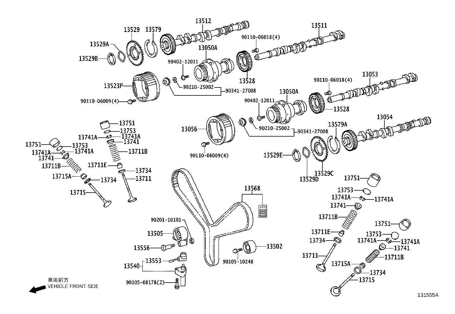 TOYOTA 9091302113 - Комплект гумички, стъбло на клапана vvparts.bg