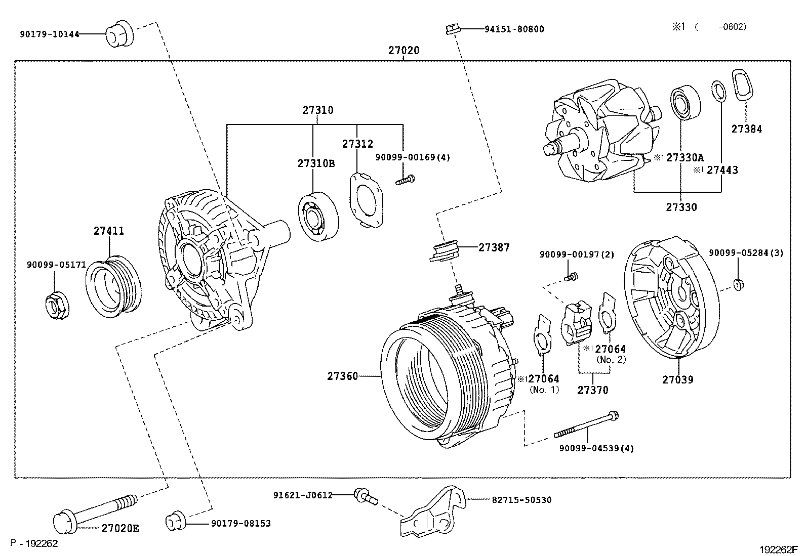 TOYOTA 2706050340 - Генератор vvparts.bg