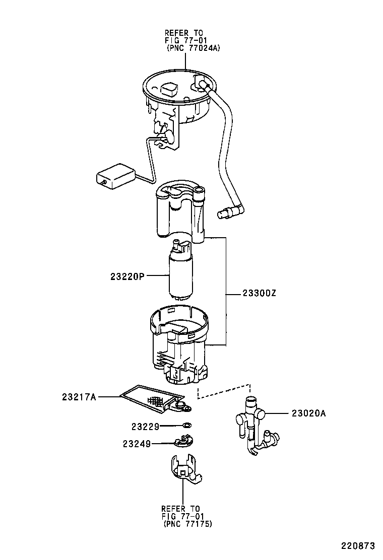 TOYOTA 2322170360 - Горивна помпа vvparts.bg