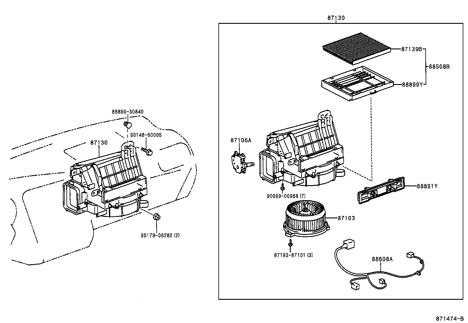 TOYOTA 87139-50030 - Филтър купе (поленов филтър) vvparts.bg