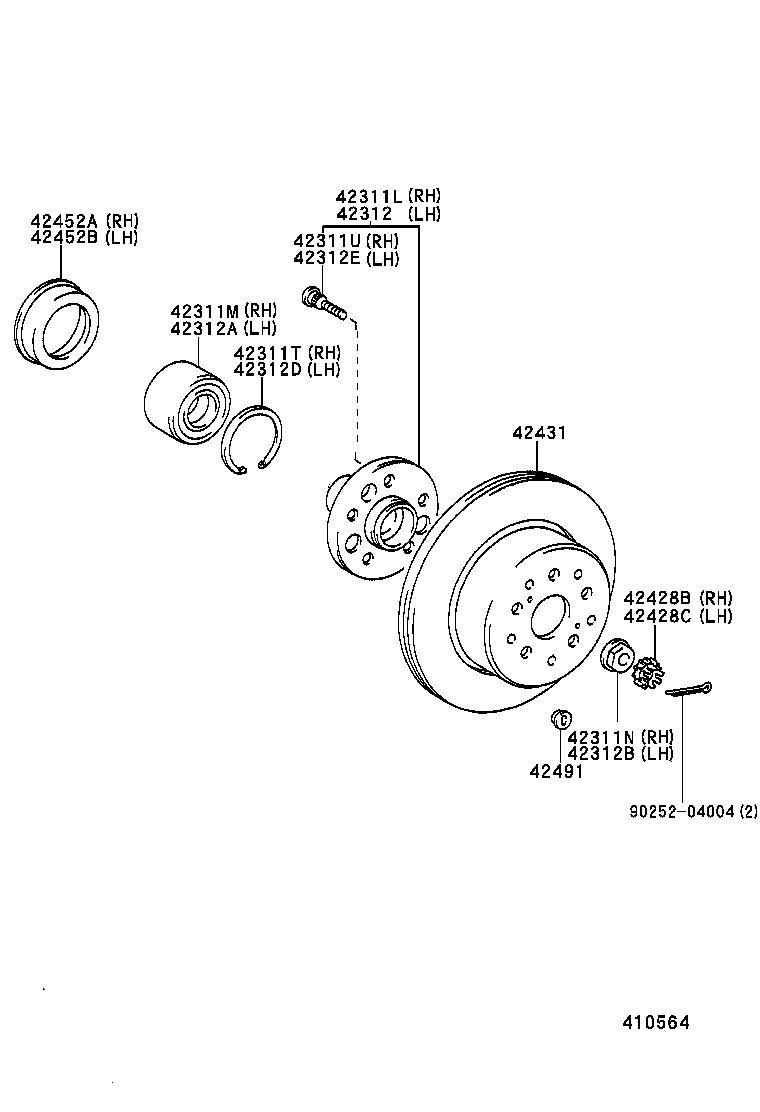 Opel 42431-53011 - Спирачен диск vvparts.bg