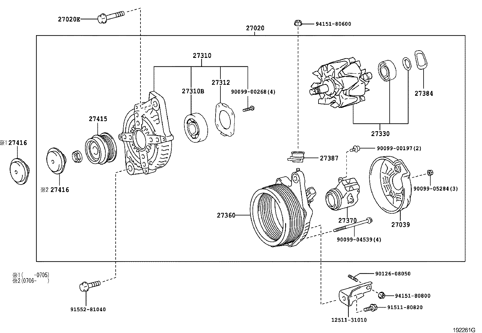 TOYOTA 27360-31250 - Статор, генератор vvparts.bg