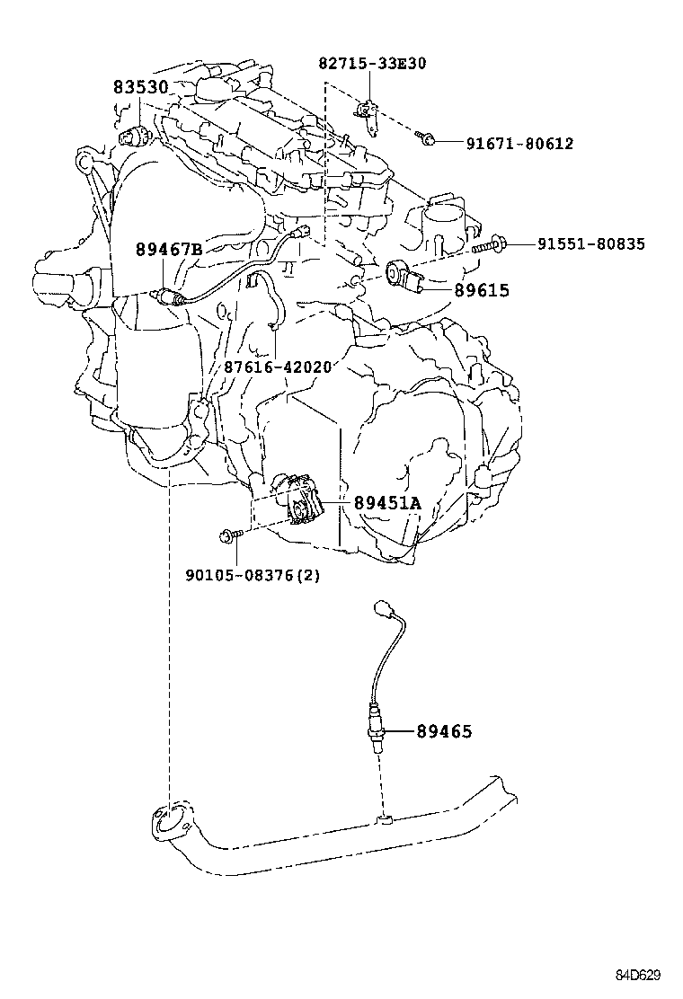 LEXUS 89465-33470 - Ламбда-сонда vvparts.bg