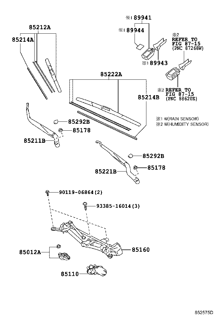 Opel 85212-74010 - Перо на чистачка vvparts.bg