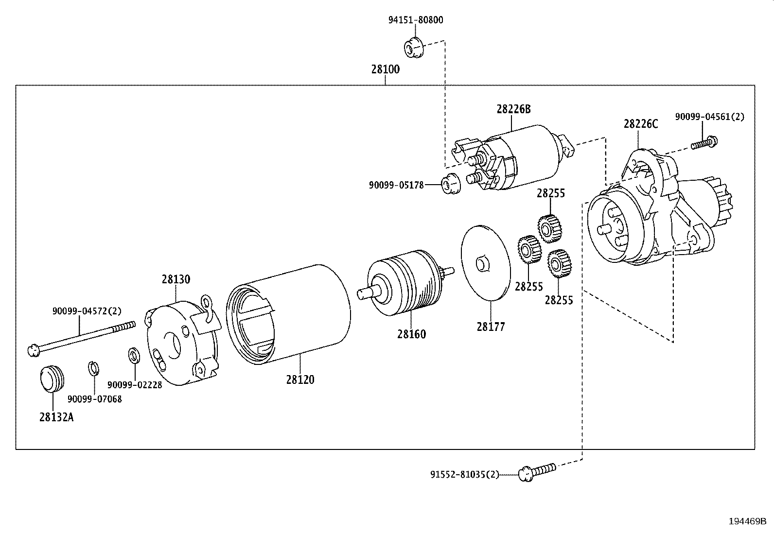 TOYOTA 28100 20022 - Стартер vvparts.bg