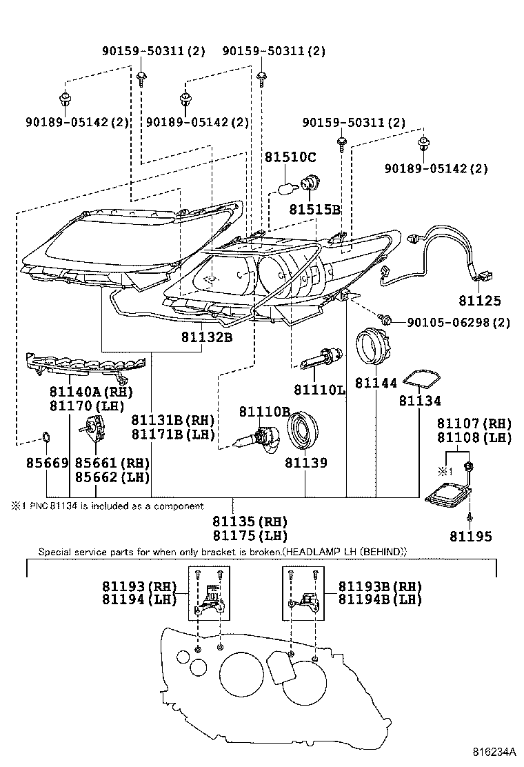 TOYOTA 81107-33761 - Управляващ блок, осветителна система vvparts.bg