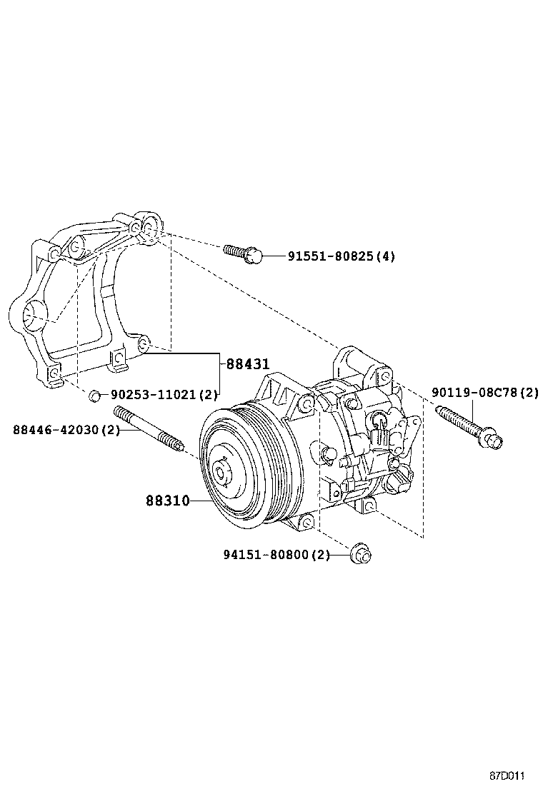 TOYOTA 88310-42333 - Компресор, климатизация vvparts.bg