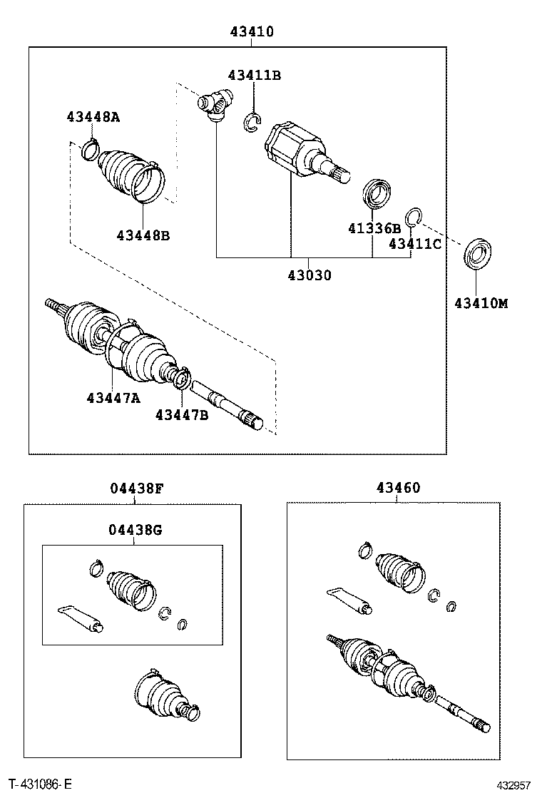 LEXUS 43430-60060 - Каре комплект, полуоска vvparts.bg