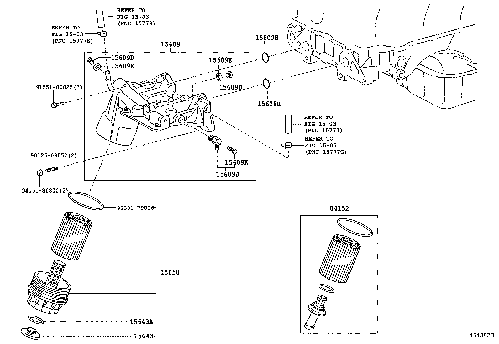 TOYOTA 04152 38020 - Маслен филтър vvparts.bg