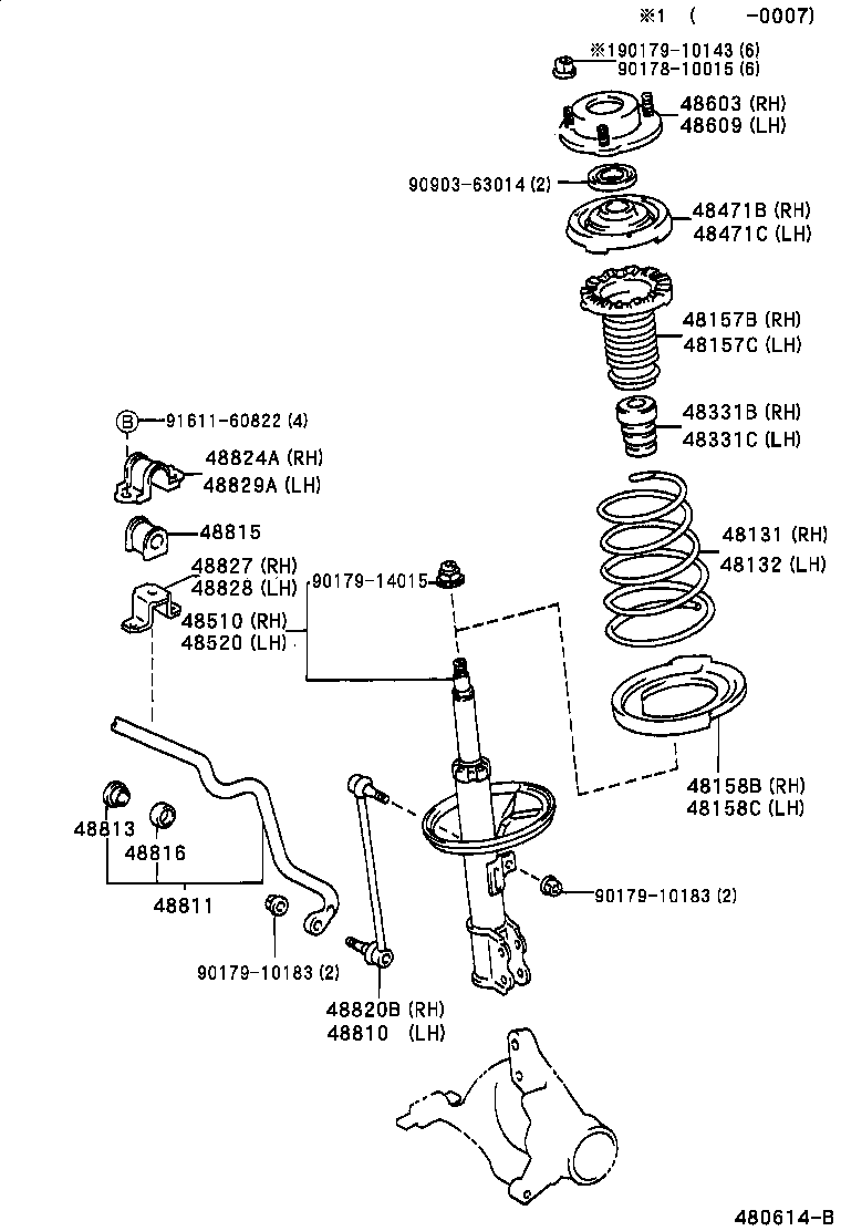 TOYOTA 48603-33021 - Тампон на макферсън vvparts.bg