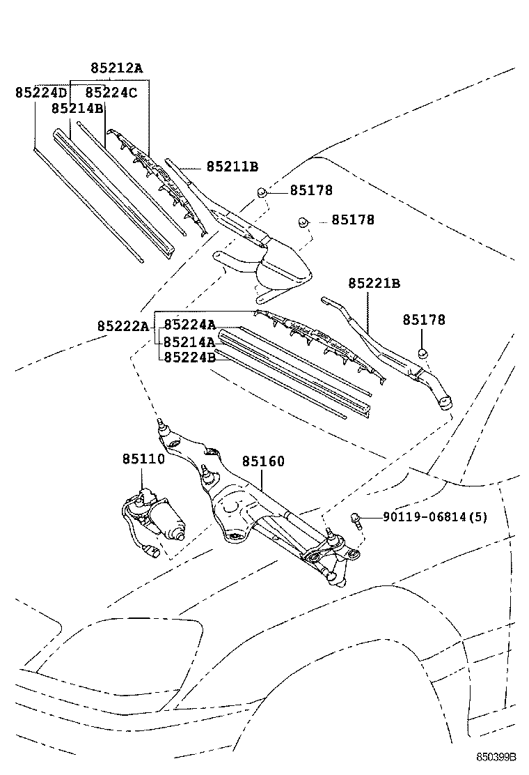 LEXUS 85222-48020 - Перо на чистачка vvparts.bg