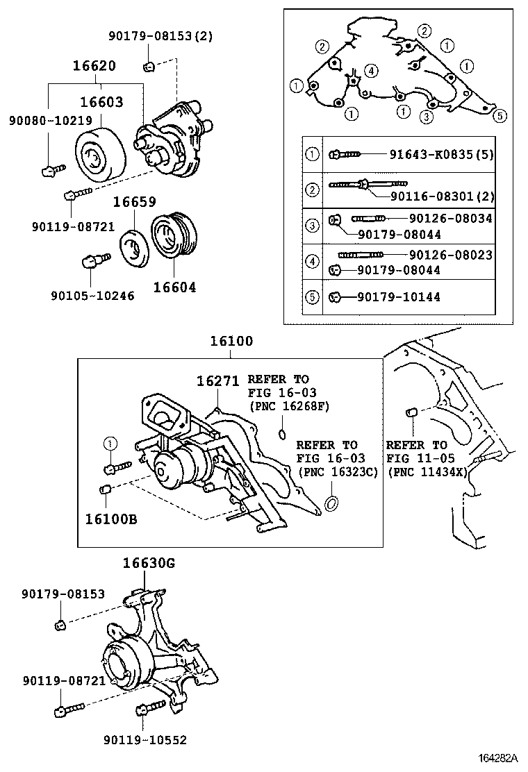 TOYOTA 16620-0W100 - Ремъчен обтегач, пистов ремък vvparts.bg