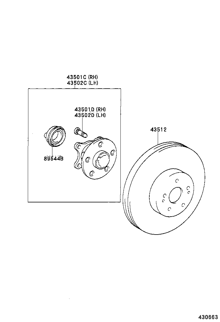 LEXUS 4351250230 - Спирачен диск vvparts.bg