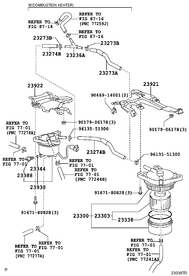 LEXUS 2330026101 - Горивен филтър vvparts.bg