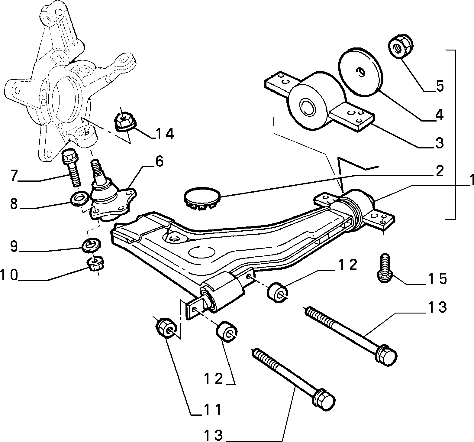 FIAT 46414735* - Носач, окачване на колелата vvparts.bg