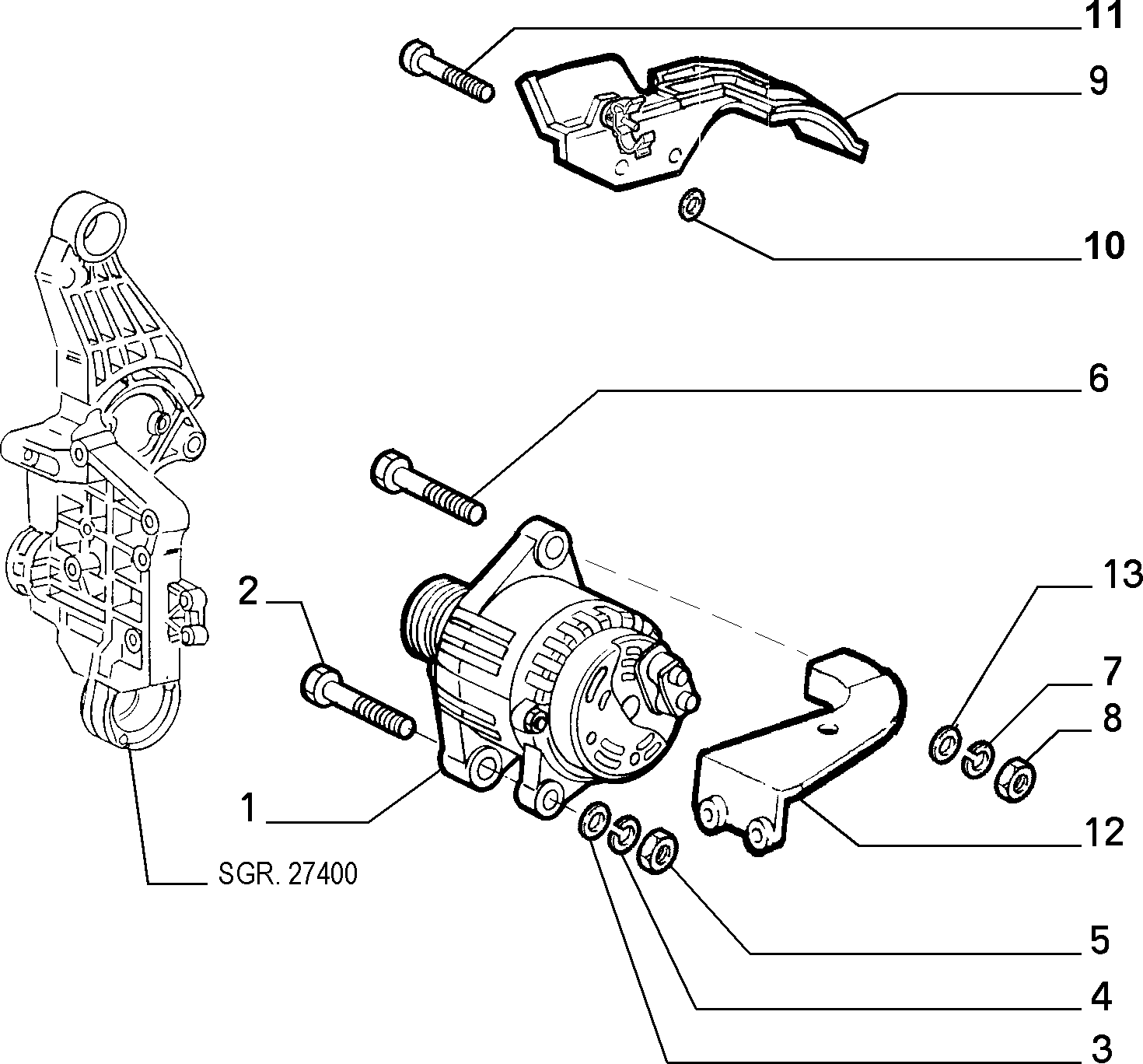 Lancia 46765836 - Генератор vvparts.bg