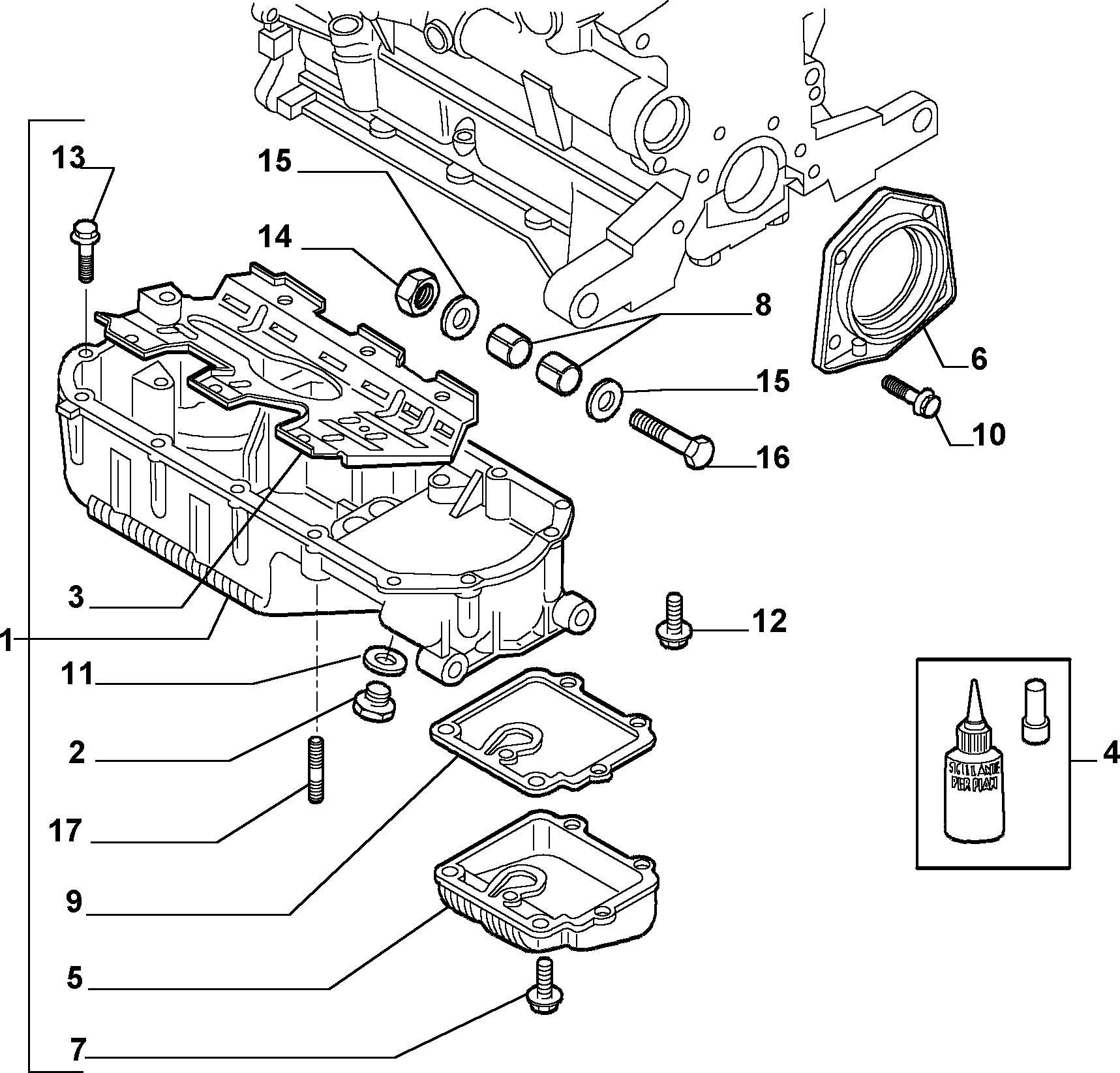 Alfarome/Fiat/Lanci 46476967 - Болтова пробка, маслен картер vvparts.bg