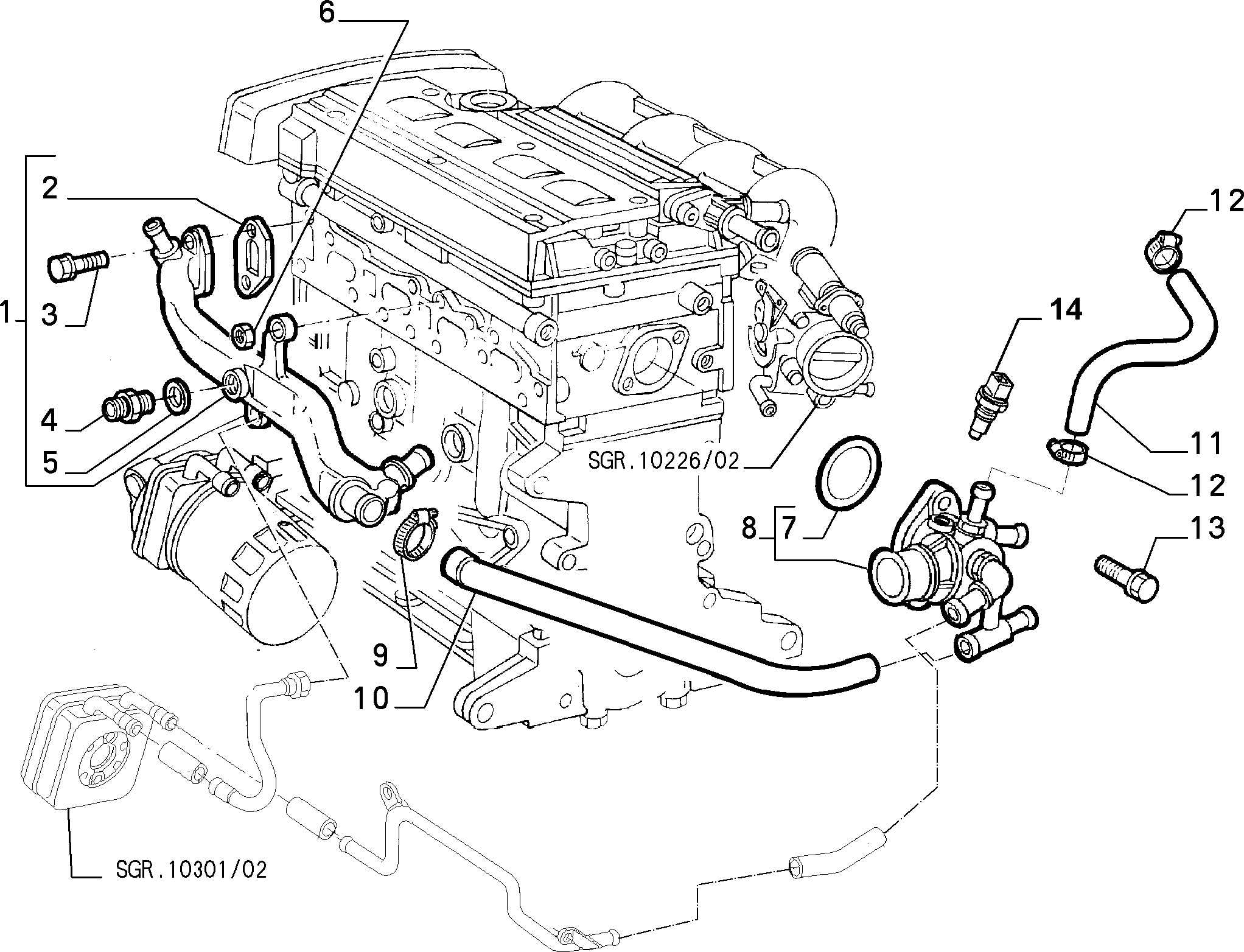 Lancia 60653946 - Термостат, охладителна течност vvparts.bg