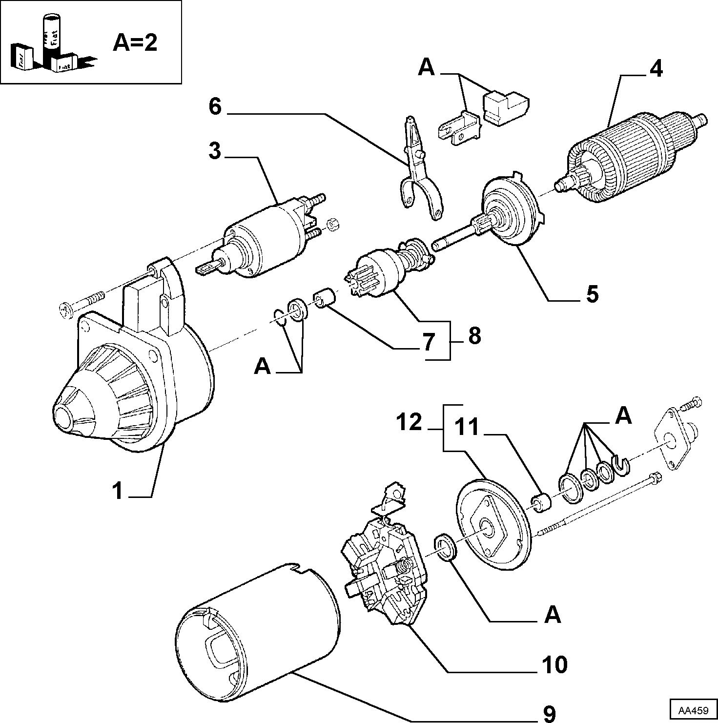 Alfa Romeo 9947400 - Магнитен превключвател, стартер vvparts.bg