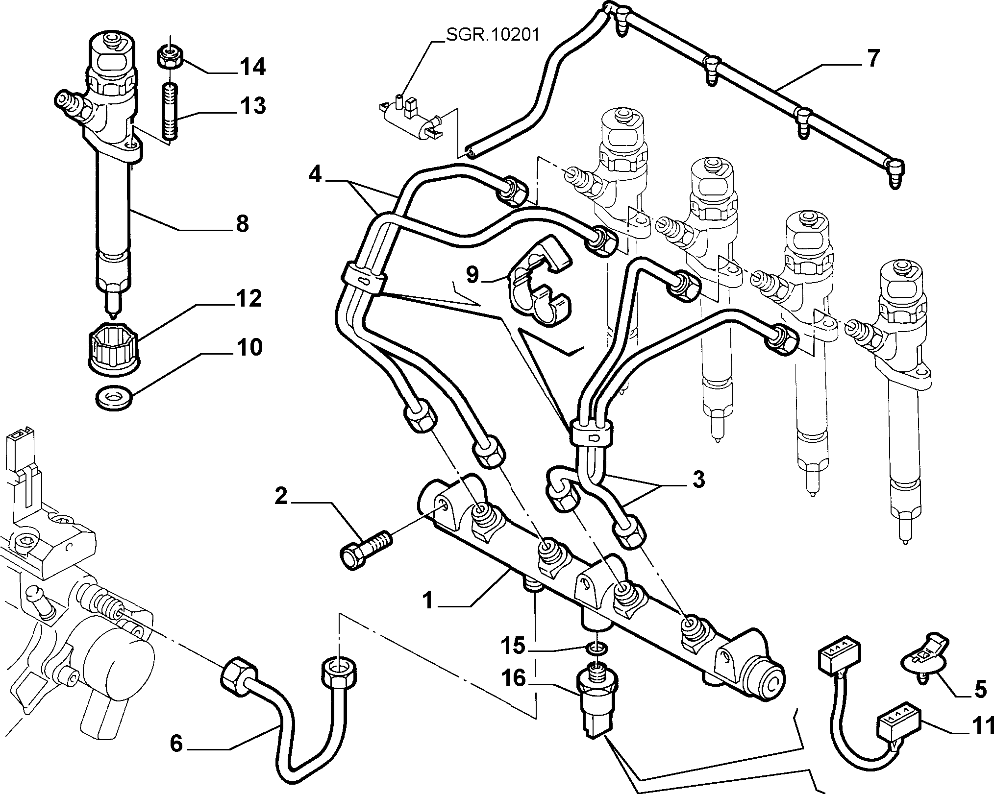 FIAT 9467572689 - Топлинен дфлектор, инжекционна система vvparts.bg