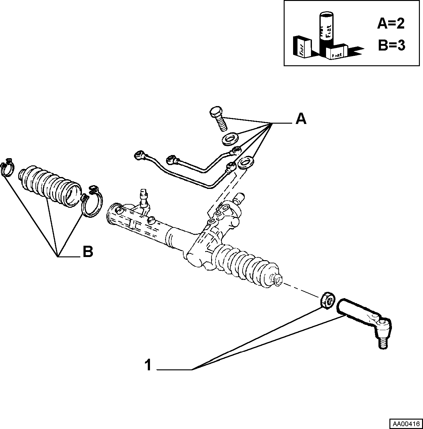 Alfa Romeo 77362279 - Накрайник на напречна кормилна щанга vvparts.bg