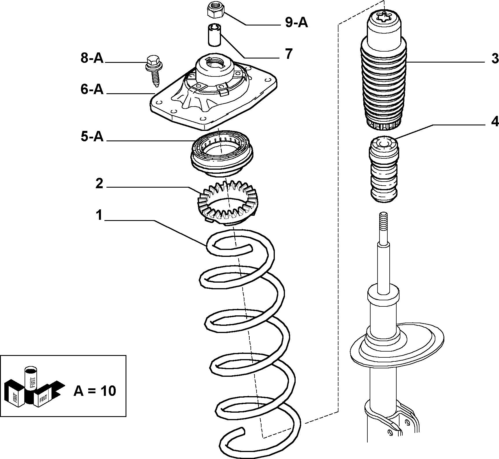 FIAT 9405031689 - Тампон на макферсън vvparts.bg