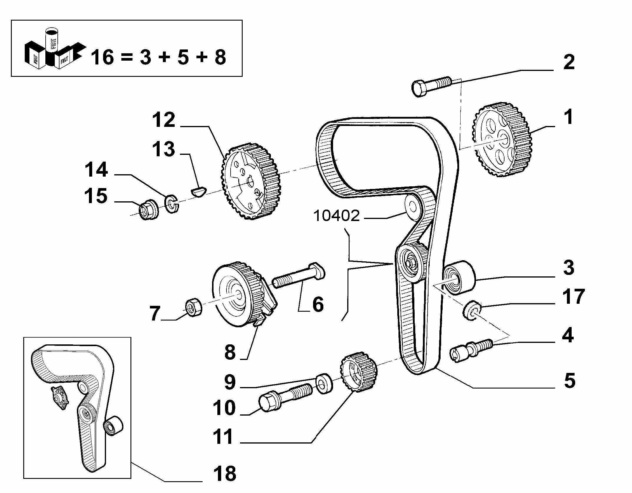 Lancia 71736493 - Паразитна / водеща ролка, зъбен ремък vvparts.bg