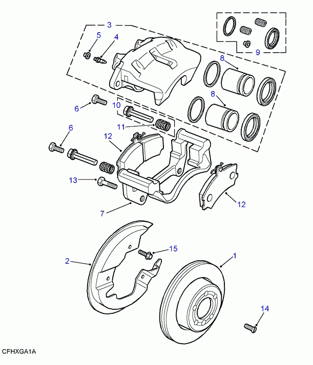 Land Rover STC1917 - Комплект водещи втулки, спирачен апарат vvparts.bg