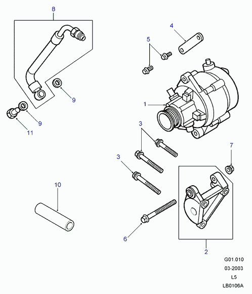 Rover ERR6999 - Генератор vvparts.bg