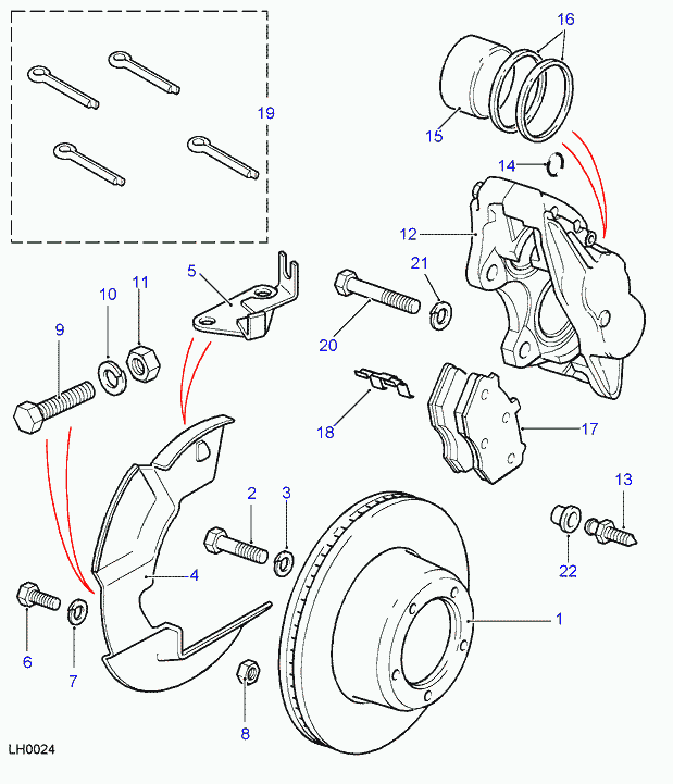 Rover RTC5574 - Комплект спирачно феродо, дискови спирачки vvparts.bg