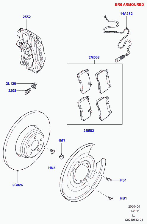 Rover SOE 0000 11 - Предупредителен контактен сензор, износване на накладките vvparts.bg