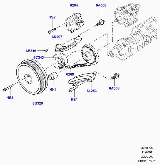 Land Rover PRF100040L - Направляваща шина (плъзгач), ангренажна верига vvparts.bg