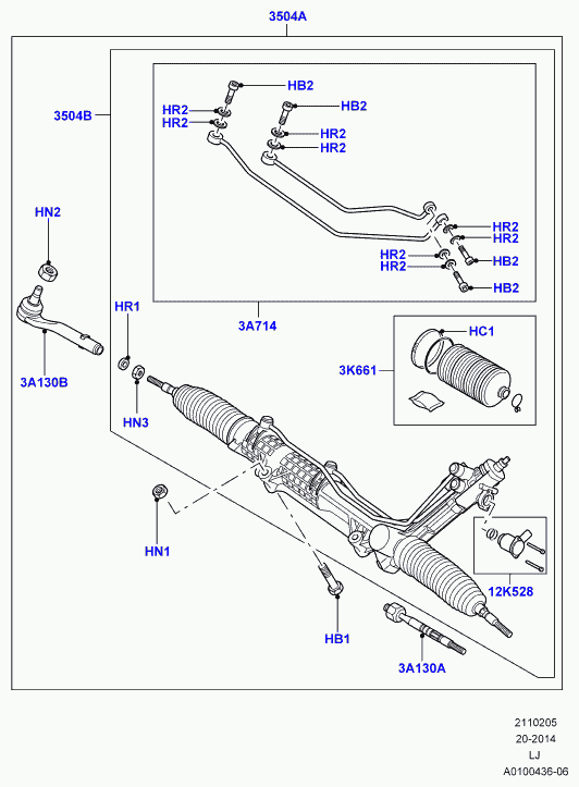 Land Rover TIQ000040 - Аксиален шарнирен накрайник, напречна кормилна щанга vvparts.bg