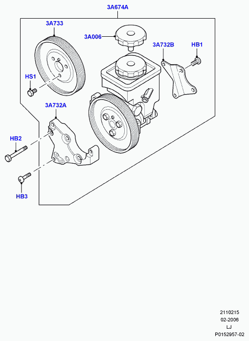 Land Rover QVB 000230 - Хидравлична помпа, кормилно управление vvparts.bg