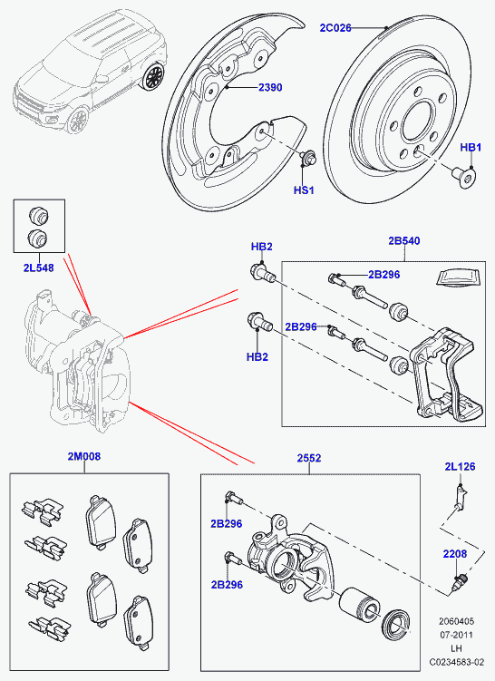 Volvo LR027129 - Комплект спирачно феродо, дискови спирачки vvparts.bg