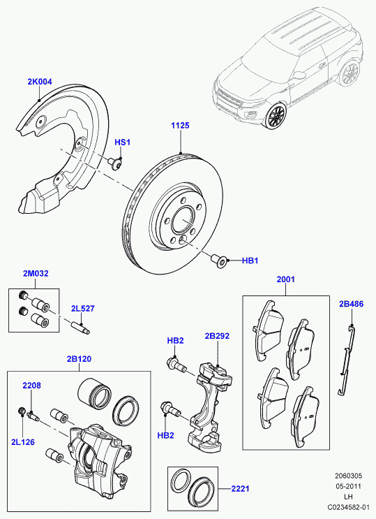 Land Rover LR003977 - Бодещ болт (щифт), спирачен апарат vvparts.bg